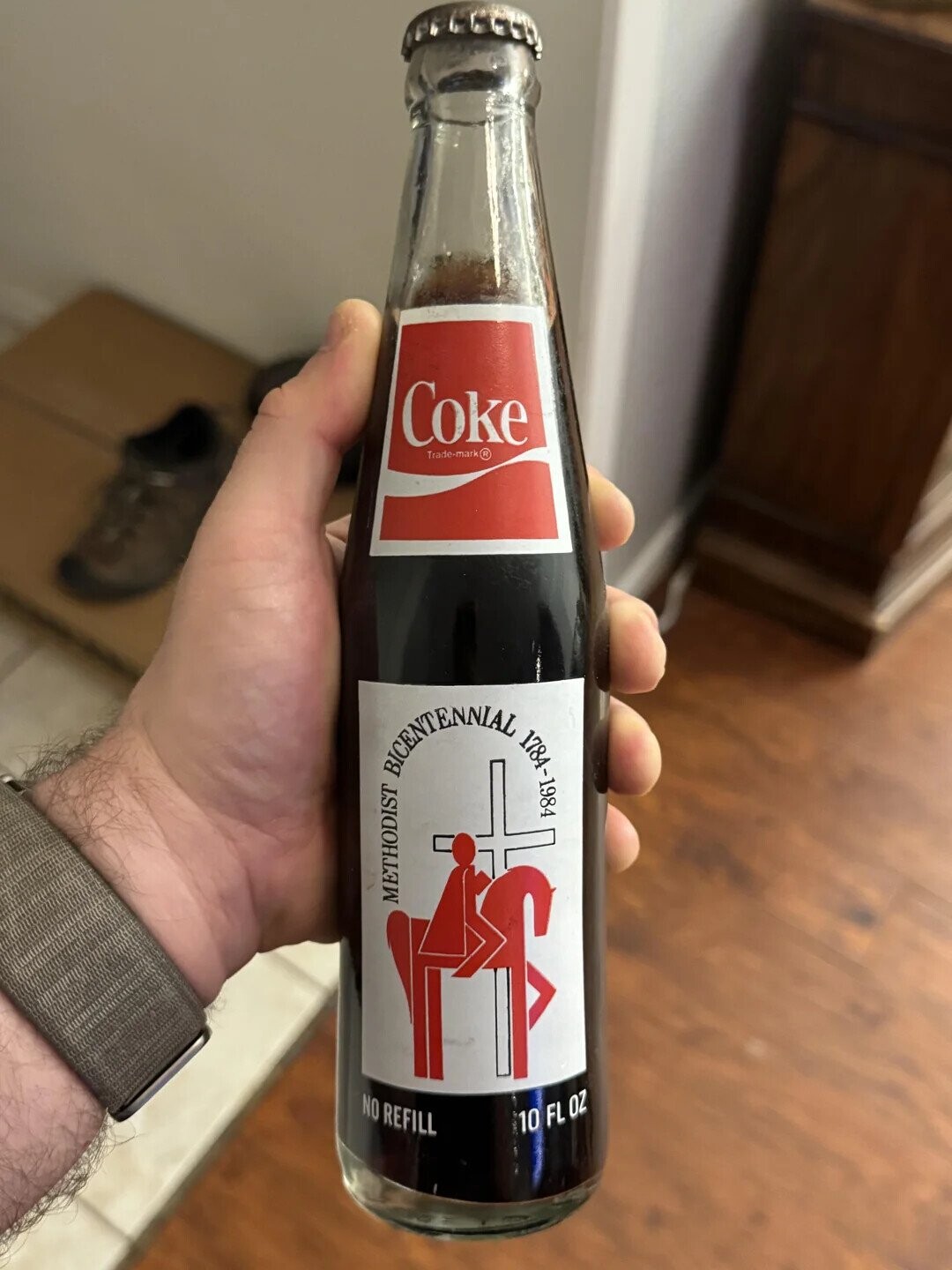 Coke Trade-mark METHODIST BICENTENNIAL 1784-1984 NO REFILL 10 FL OZ