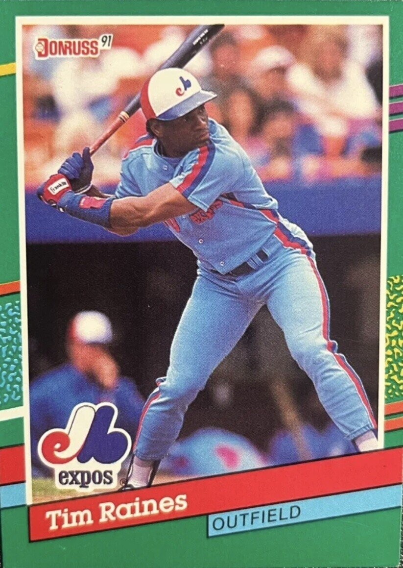 DONRUSS 91 - Franklin eb expos Tim Raines OUTFIELD 