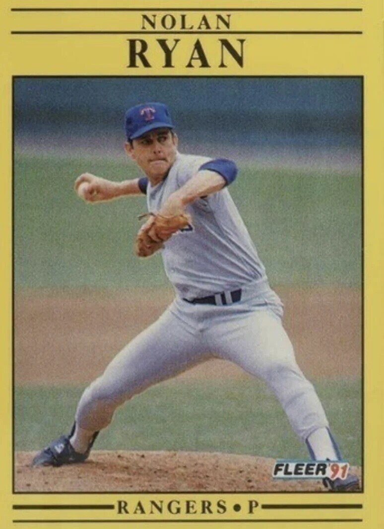 NOLAN RYAN FLEER'91 RANGERS P 