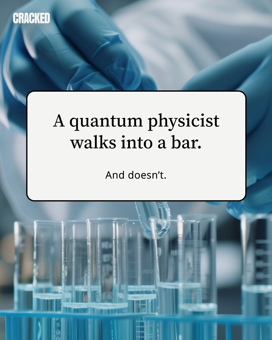 CRACKED A quantum physicist walks into a bar. And doesn't. 