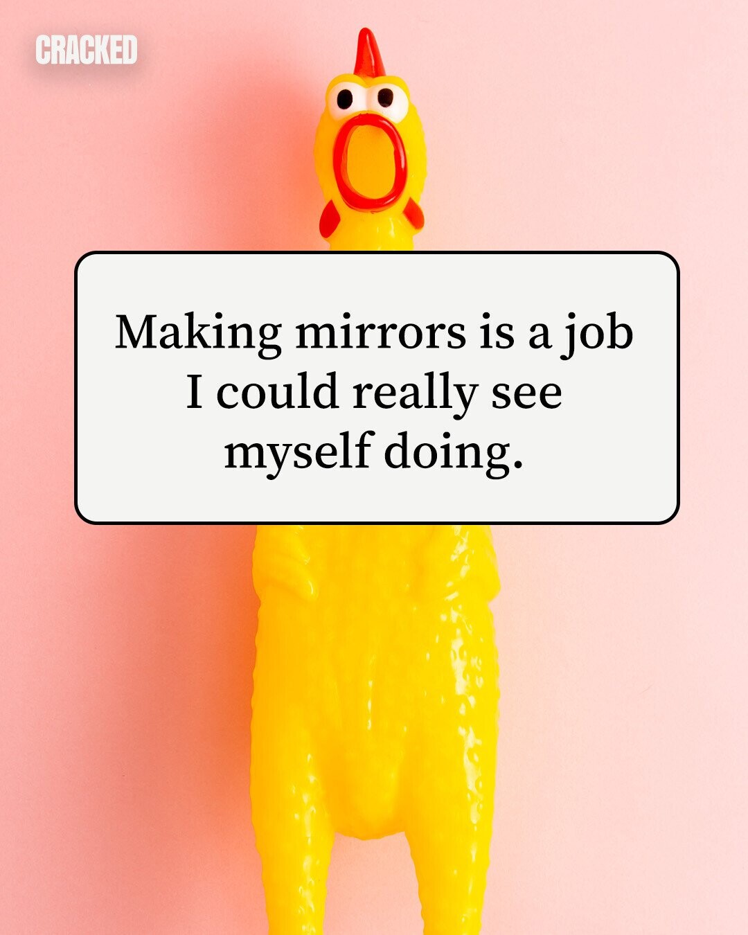 CRACKED Making mirrors is a job I could really see myself doing. 