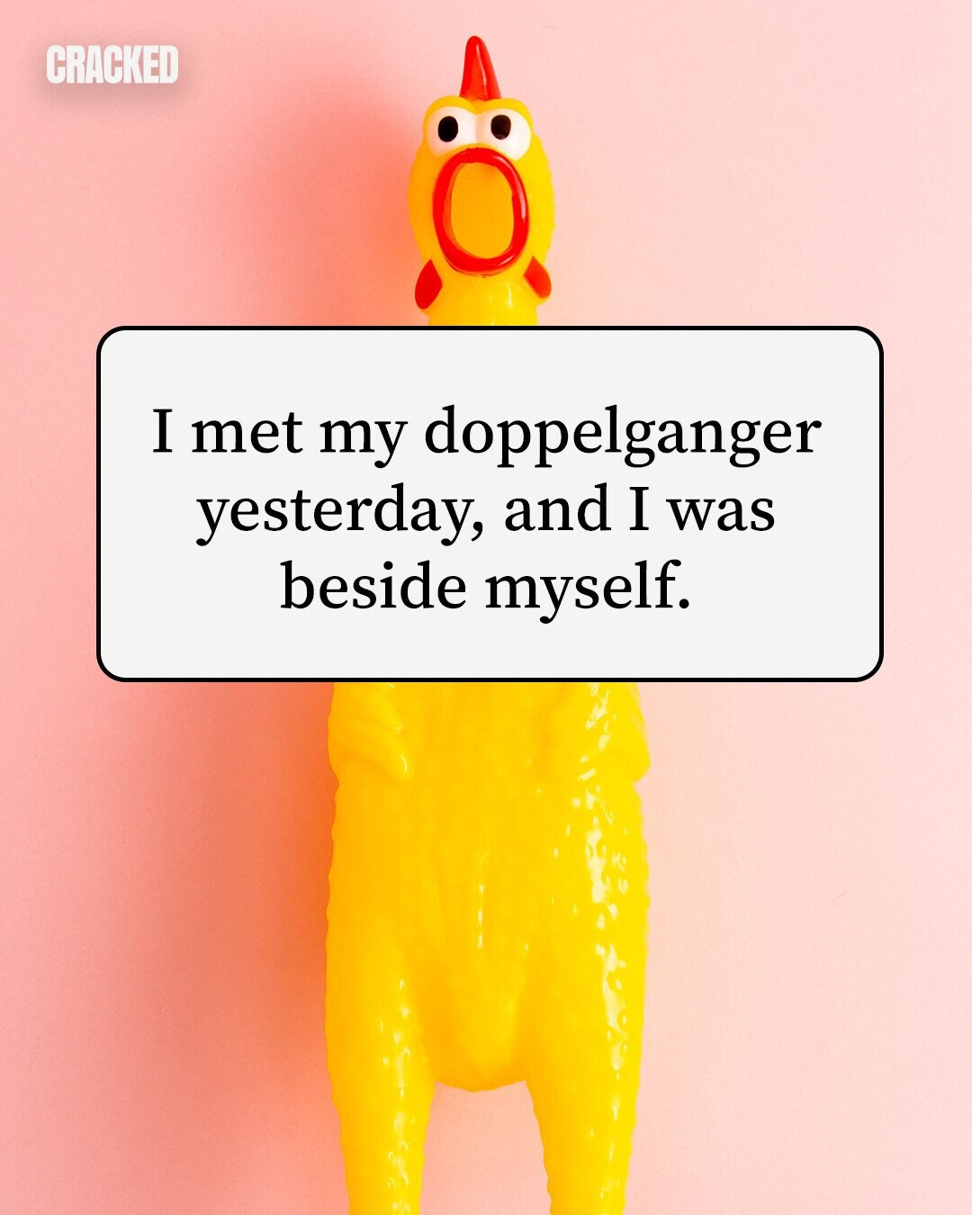 CRACKED I met my doppelganger yesterday, and I was beside myself. 