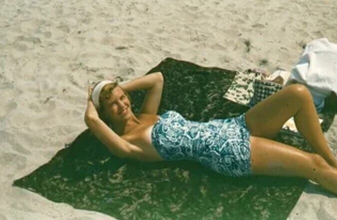 Beach Photos Obviously from Before the Days of SPF