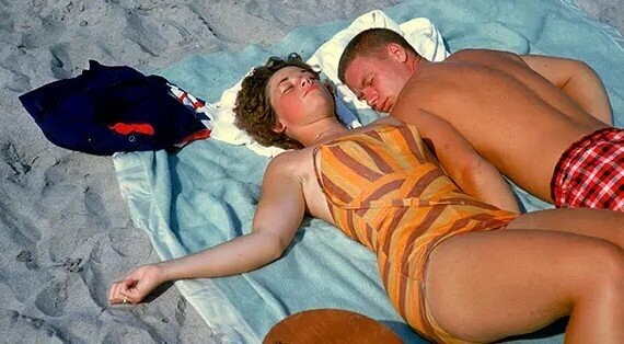 Beach Photos Obviously from Before the Days of SPF