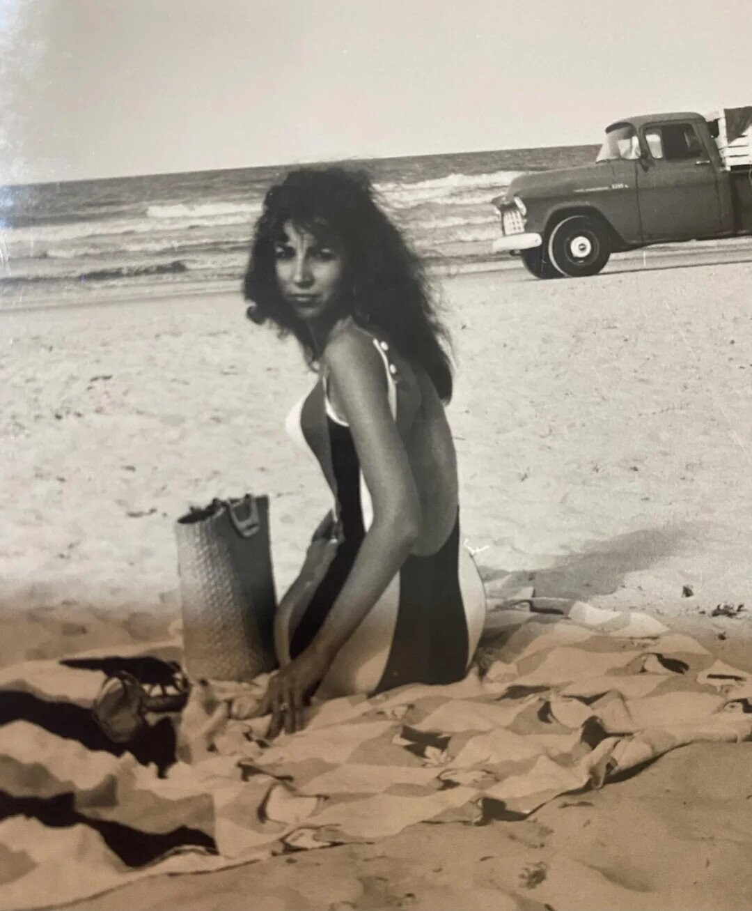 Beach Photos Obviously from Before the Days of SPF