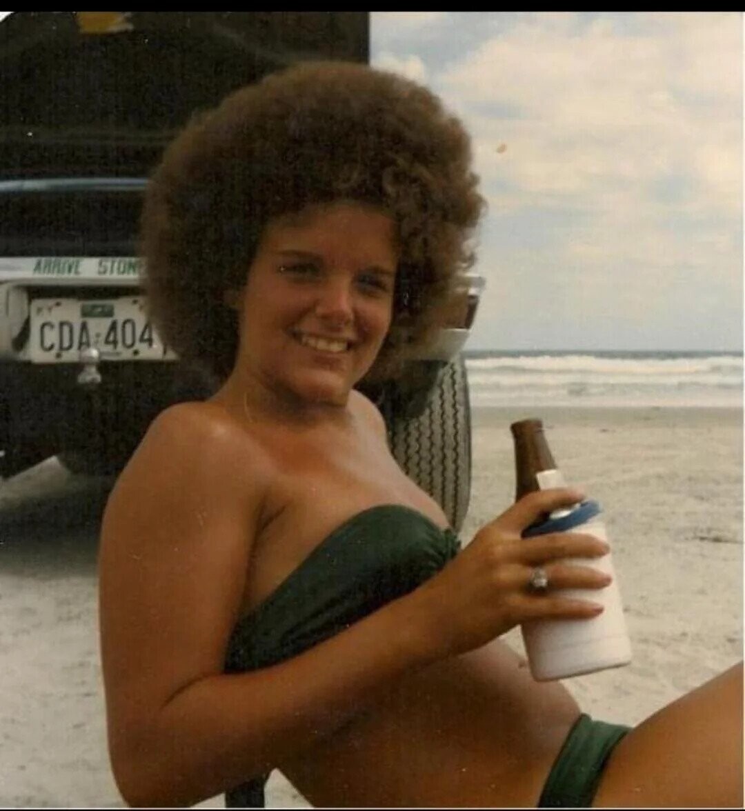 Beach Photos Obviously from Before the Days of SPF