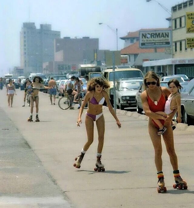 Beach Photos Obviously from Before the Days of SPF