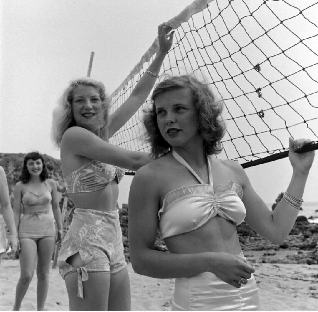 Beach Photos Obviously from Before the Days of SPF