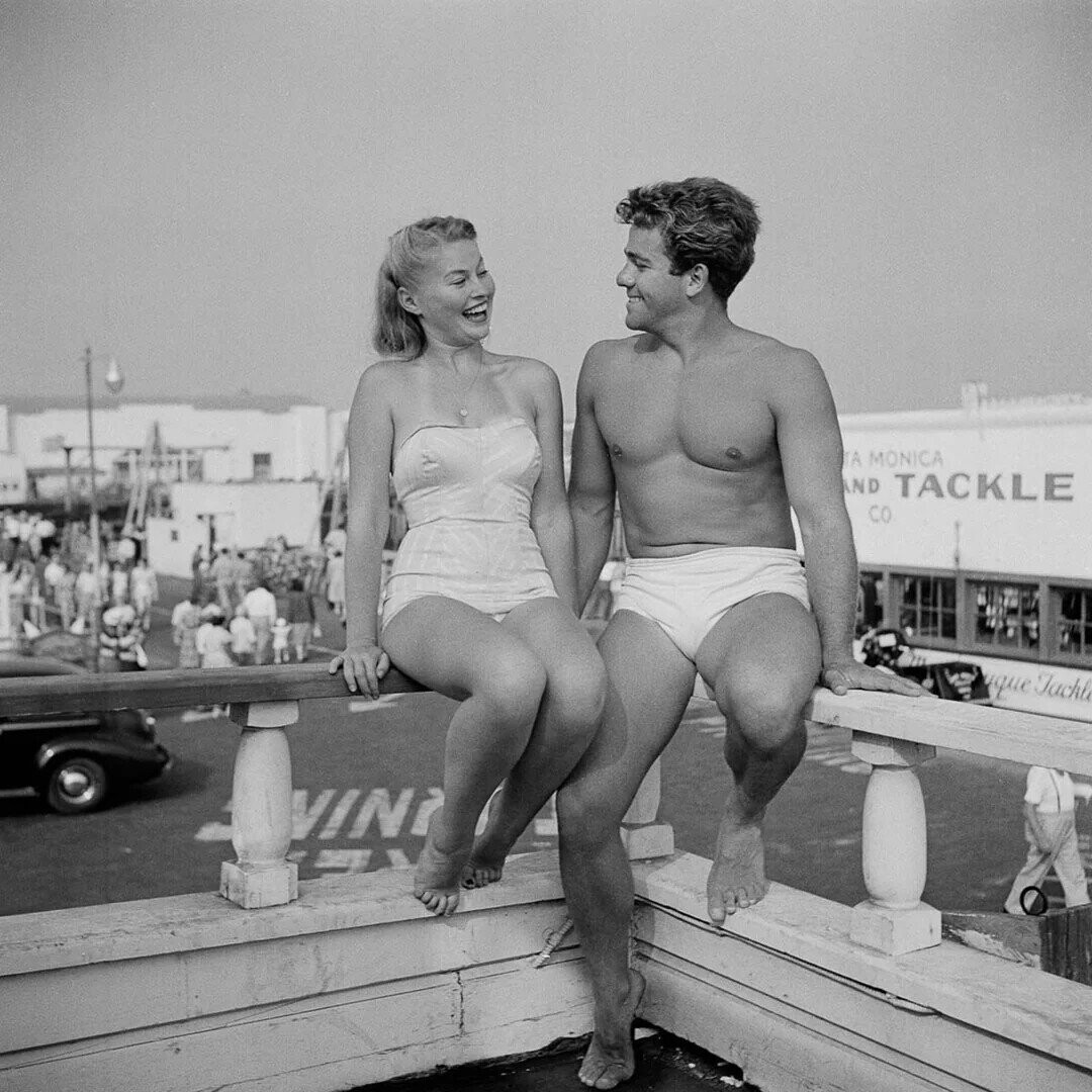 Beach Photos Obviously from Before the Days of SPF