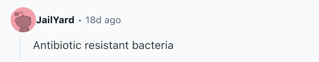 JailYard 18d ago Antibiotic resistant bacteria 