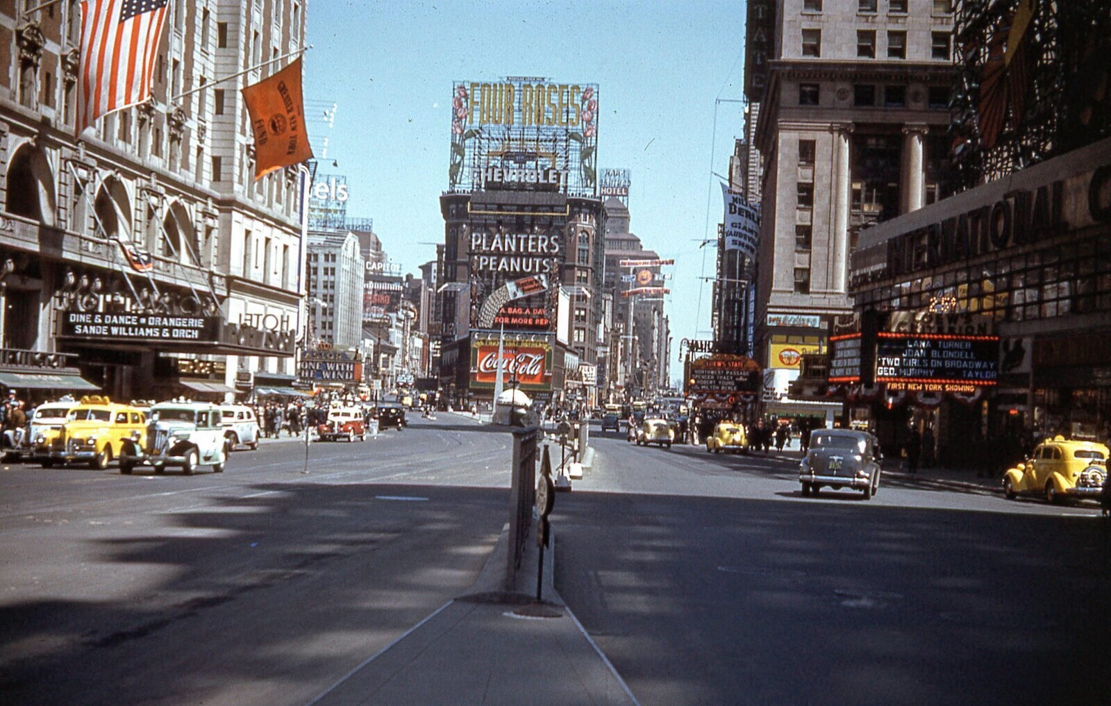 FUND FOUR ROSES SHOA KIA 1 HEVROLET els Own HOTEL MIL BERLI CLAMS ЯЗИЛЬ ROMS HARONYA PLANTERS PEANUTS CAPLEOR FLC Ire INTERNATIONALT 25 A BAG.A DAY LETOH FOR MORE PEP DINE & DANCE - ORANGERIE SANDE WILLIAMS & ORCH LANA TURNER YOU VIIIO JOAN BLONDELL 'TWO GIRLS ON BROADWAY DROR LDEW STATE GED. MURPHY IC ONE WITH Coca-Cola TAYLOR SPENCER NORTHWEST PASSAGE die mm SHACT THE WIND FIRST NEW YORK SHOWING ROBERT YOUNG BERL