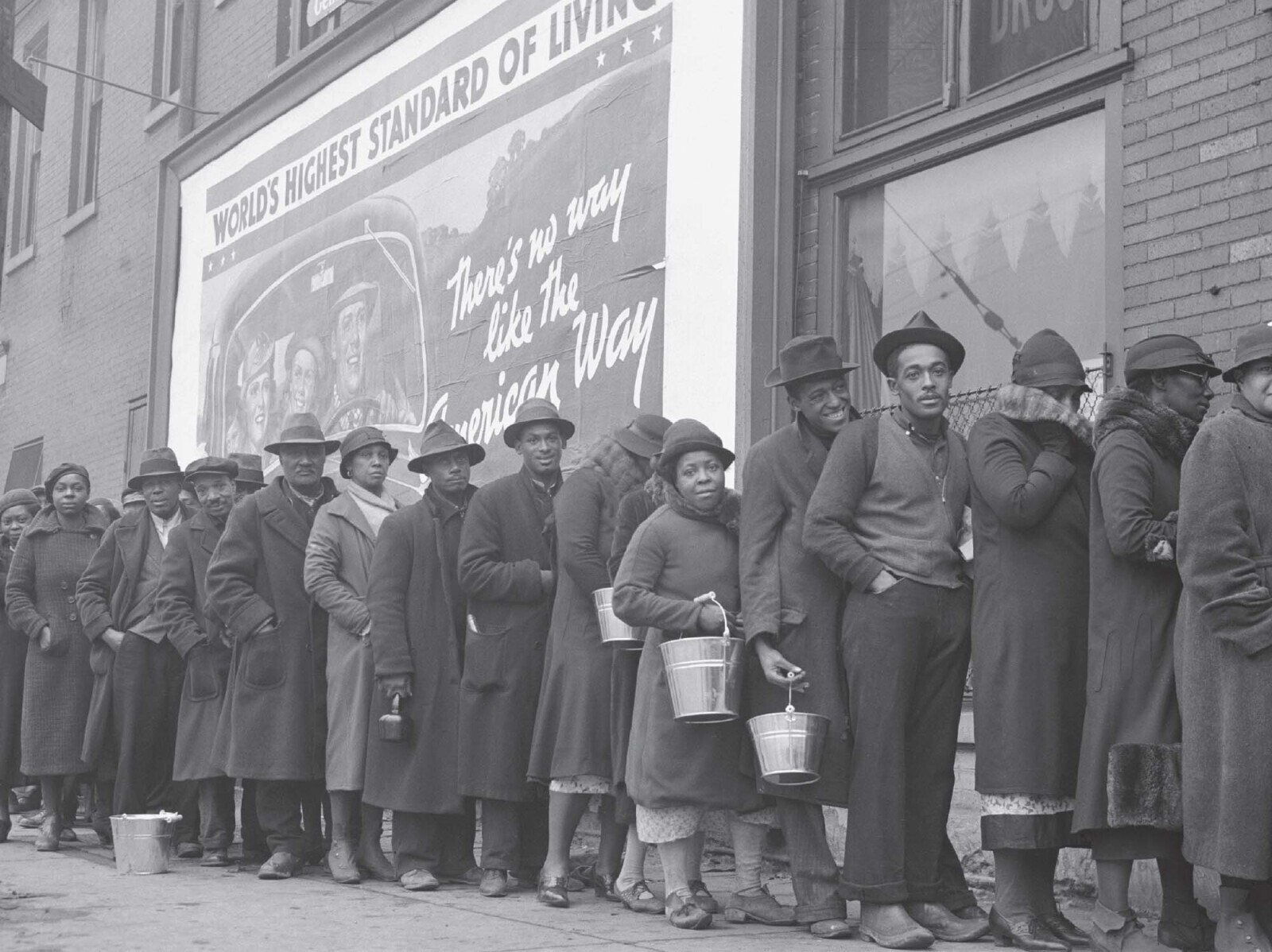 LIVING WORLD'S HIGHEST STANDARD OF There's like the no hnm erican Way 