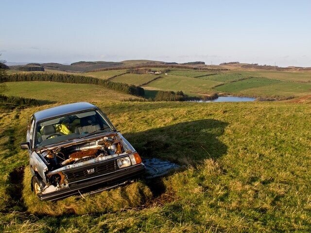 Cars Parked, Abandoned Or Wrecked In Wild Places