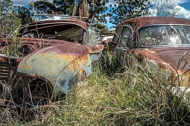 Cars Parked, Abandoned Or Wrecked In Wild Places