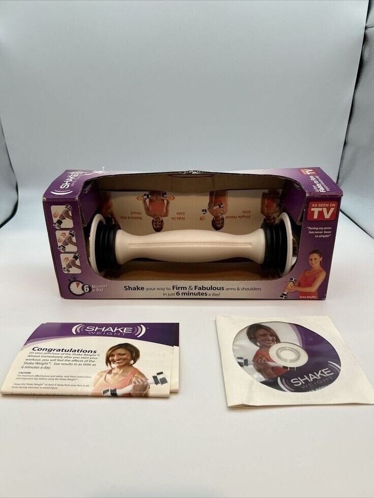 I AL SHAKES Gehan Flabbyto Fime AS SEEN ON PPIS PooH apis TV RUS the PUPH about of PPIS Toning my armi has never been semple Minutes 6 Shake your way to Firm & Fabulous arms & shoulders a Day injust 6 minutes a day! King Shaffer SHAKE WEIGHT Congratulations on your purchase of the Shake Weight ty Almost immediately after you start your workout you will feel the Shake Weight See results effects in as little or as 6 minutes 17 day. CAUTION For effectiveness and Half their immediate - not before the Photo much KING - Shake Aven your the - al - -