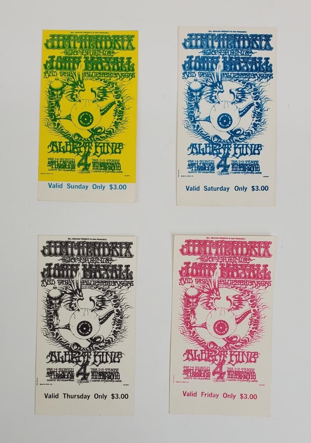 Concert Tickets From The Golden Age Of Rock Shows