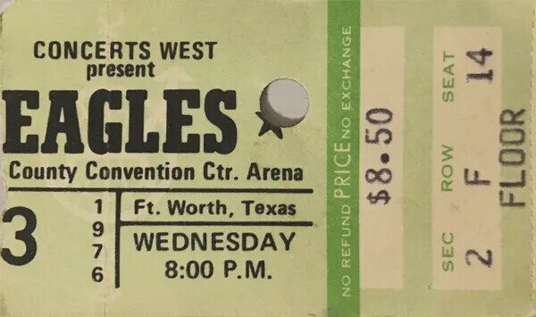 Concert Tickets From The Golden Age Of Rock Shows