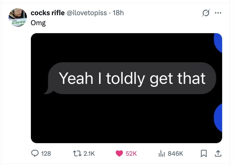 cocks rifle @ilovetopiss 18h ... - ALL OVER THE ICE Omg Yeah I toldly get that 128 2.1K 52K del 846K