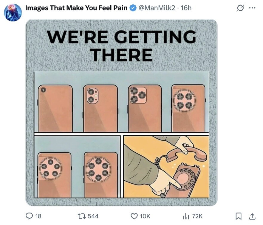 @ManMilk2 2.16h s ... Images That Make You Feel Pain WE'RE GETTING THERE 18 544 10K 72K 