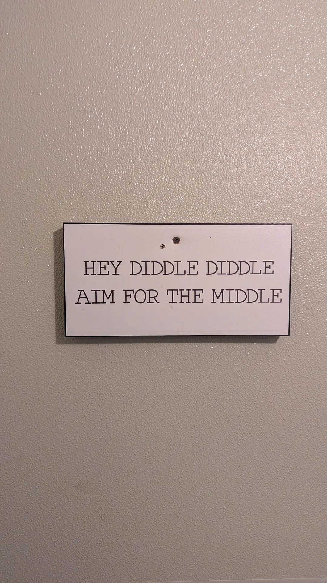 HEY DIDDLE DIDDLE AIM FOR THE MIDDLE