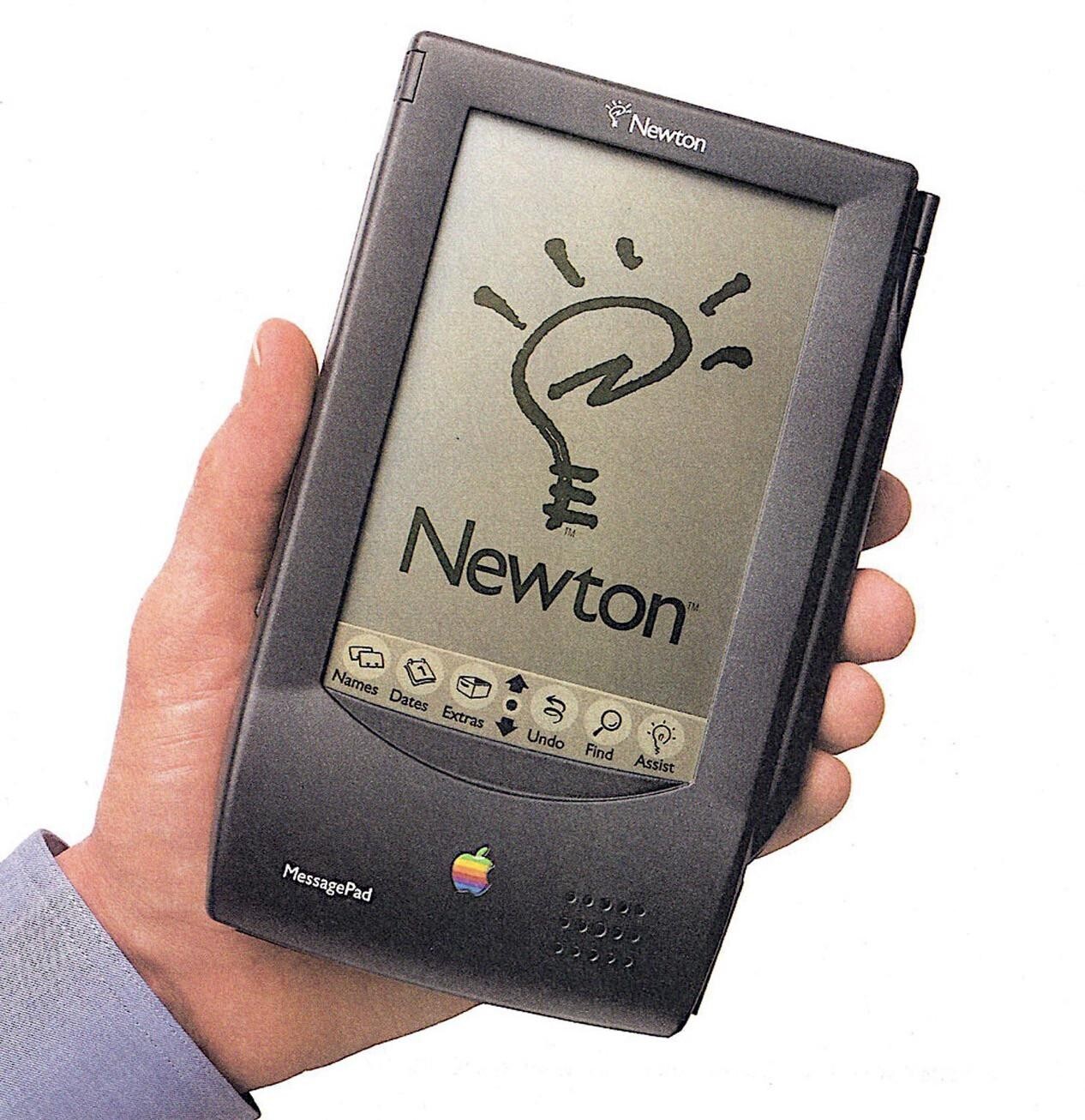 Newton Newton Names Dates Extras Assist Find Undo MessagePad