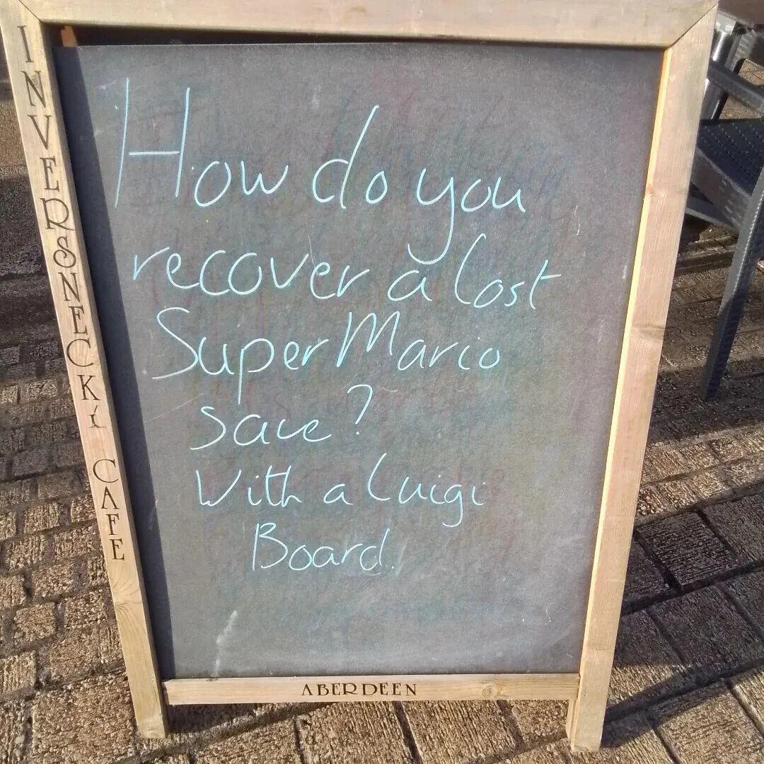 CAFE How recover do a you Super Mario save? with a (uigi Board ABERDEEN