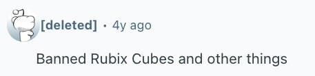  . 4y ago Banned Rubix Cubes and other things 