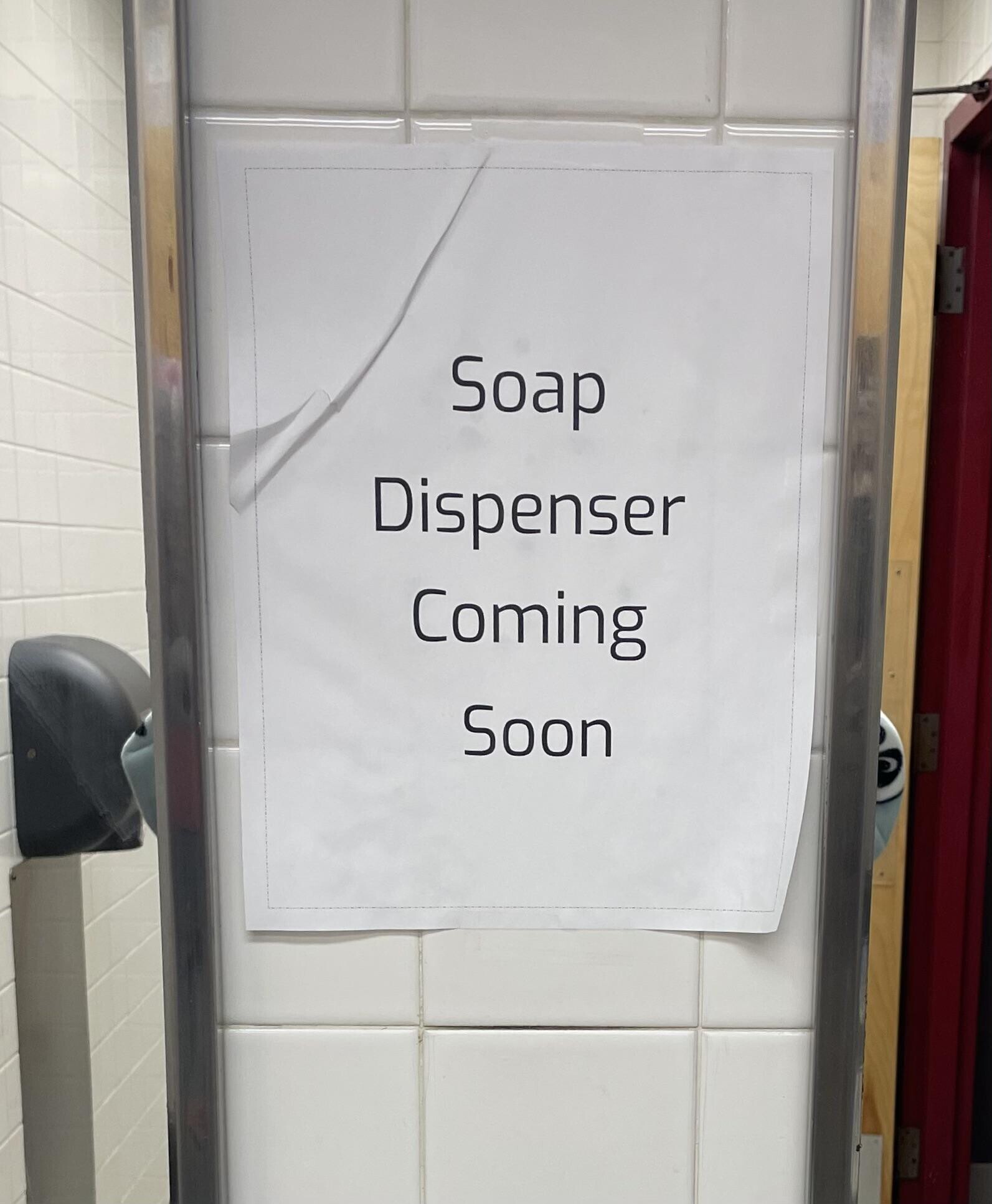Soap Dispenser Coming Soon