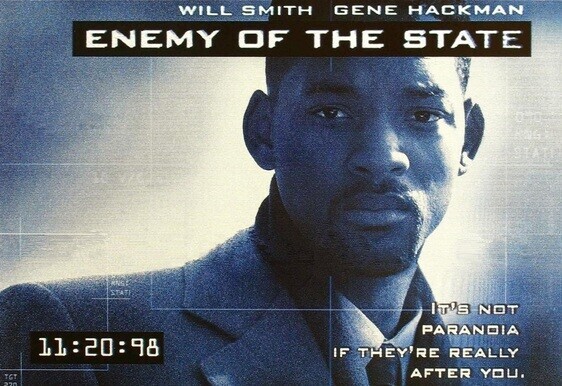 WILL SMITH GENE HACKMAN ENEMY OF THE STATE STATE RND STATE IT'S NOT PARANOIA 11:20:98 IF THEY'RE REALLY AFTER YOU. TGT 270