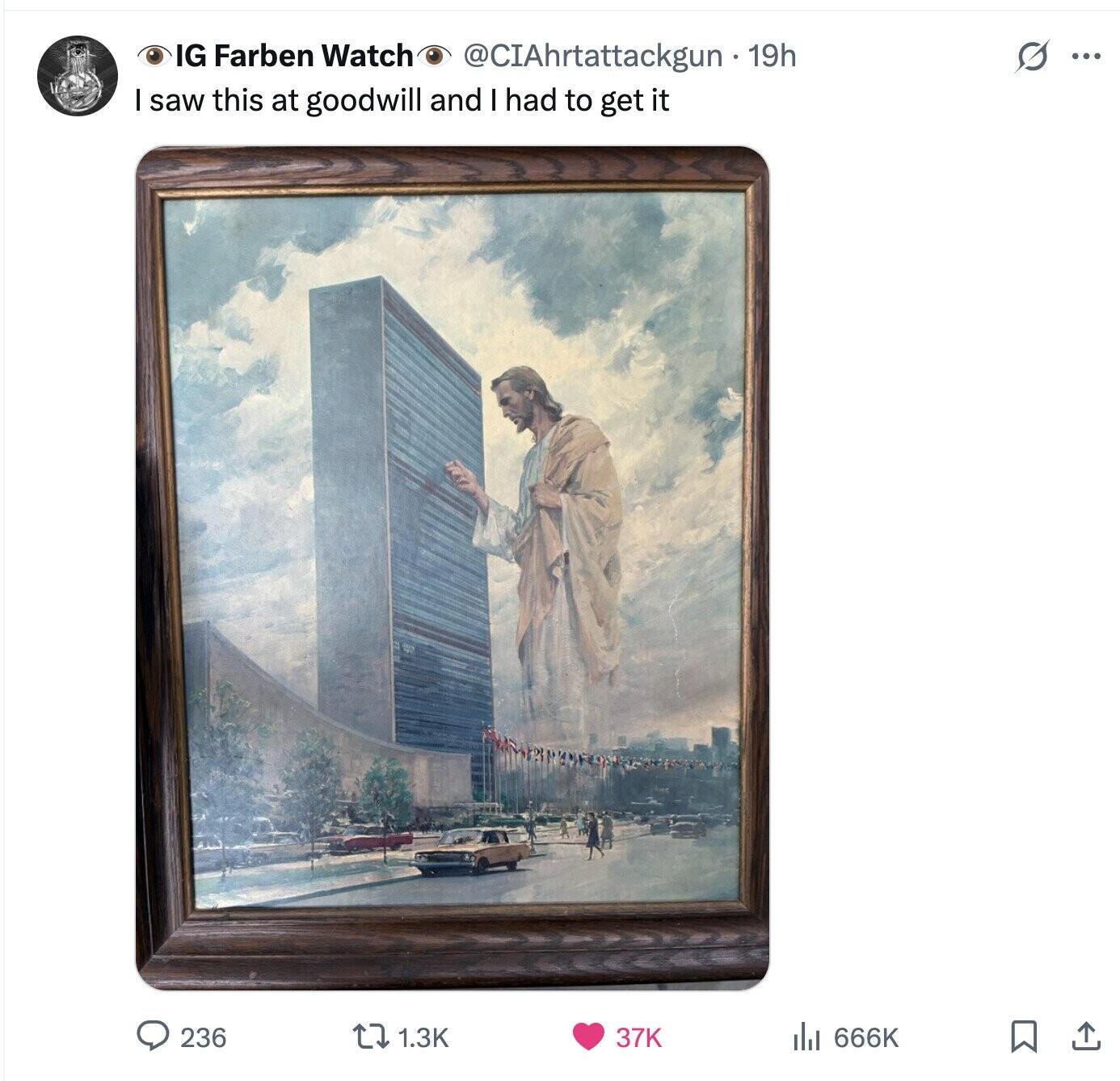 IG Farben Watch s @CIAhrtattackgun 19h ... I saw this at goodwill and I had to get it 236 37K 1.3K 666K 