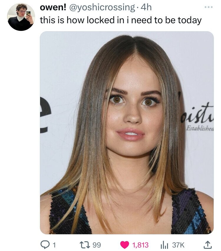 owen! @yoshicrossing. 4h this is how locked in i need to be today oisti Established 1 99 1,813 37K 