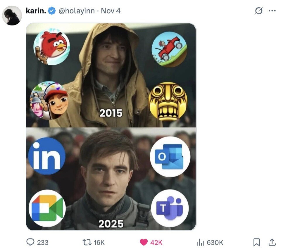 karin. @holayinn Nov 4 s ... 2015 in T 2025 233 16K 42K del 630K 