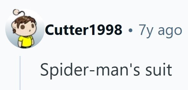 Cutter1998 . 7y ago Spider-man's suit 
