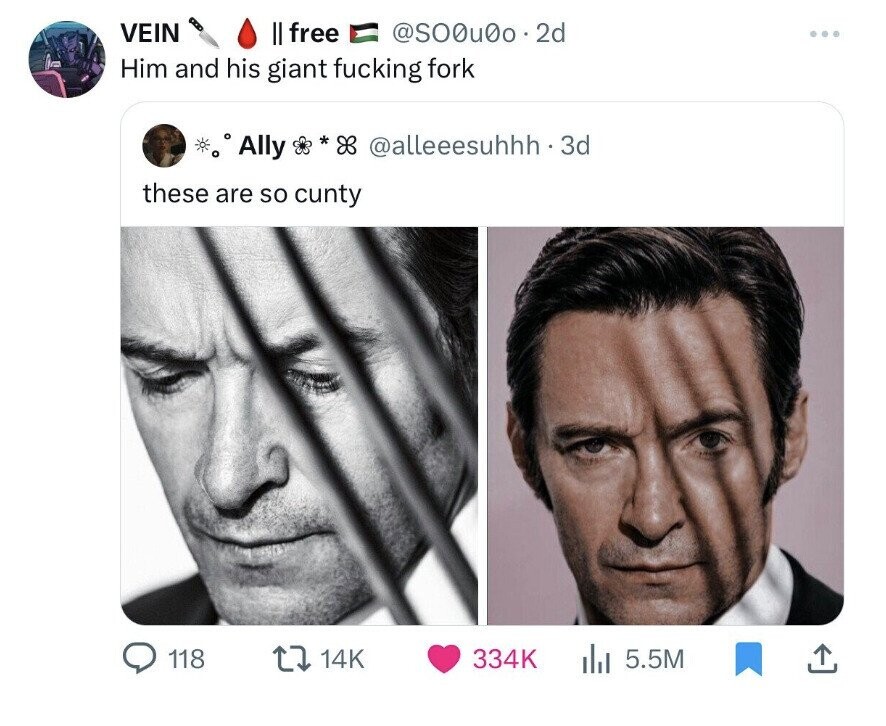 VEIN II free @SO0u00.2d ... Him and his giant fucking fork . Ally *88 @alleeesuhhh . 3d these are so cunty 118 14K 334K 5.5M 
