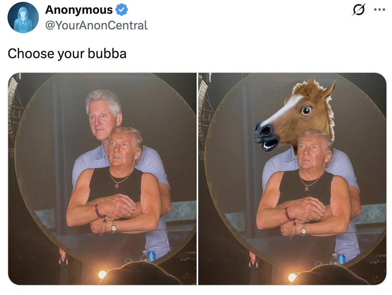 G ... Anonymous @YourAnonCentral Choose your bubba