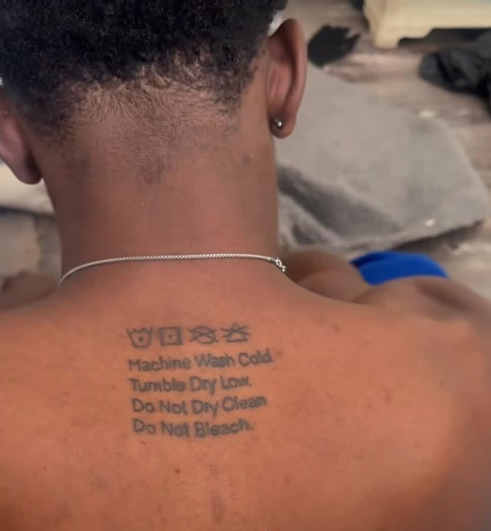 Machine Wash Cold Tumble Dry Low, Do Not Dry Clean Do Not Bleach.