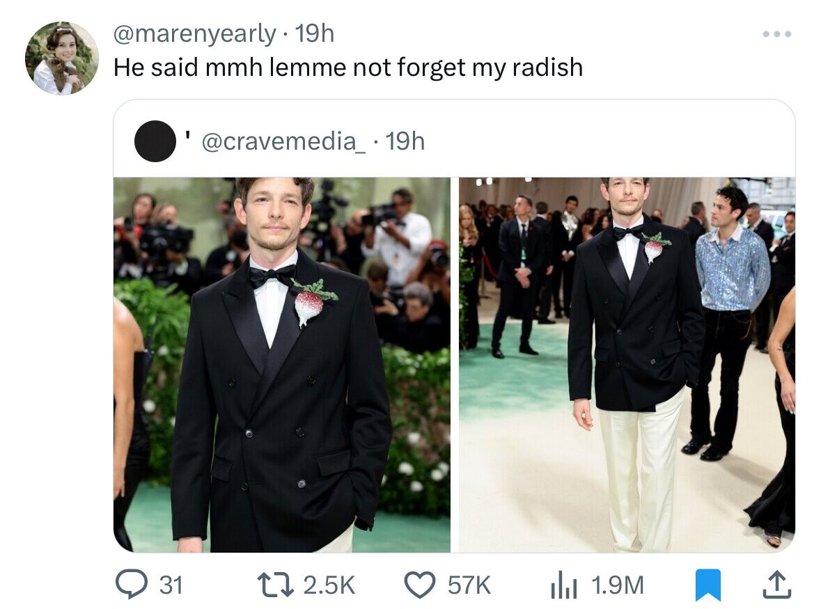 @marenyearly 19h ... Не said mmh lemme not forget my radish ' @cravemedia_ . 19h 31 2.5K 57K del 1.9M
