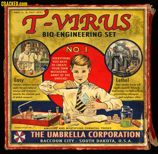 CRACKED.cOM REO. U. s. PAT OFF. -VIRUS BIO-ENGINEERING SET NO. 1 EVERYTHING YOU NEED TO CREATE YOUR OWN MUTAGENIC ARMY OF THE Easy UNDEAD Lethal Teach