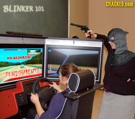 CRACKED.cOM BLINKER 101 NO BLINKER! PUNISHMENT!