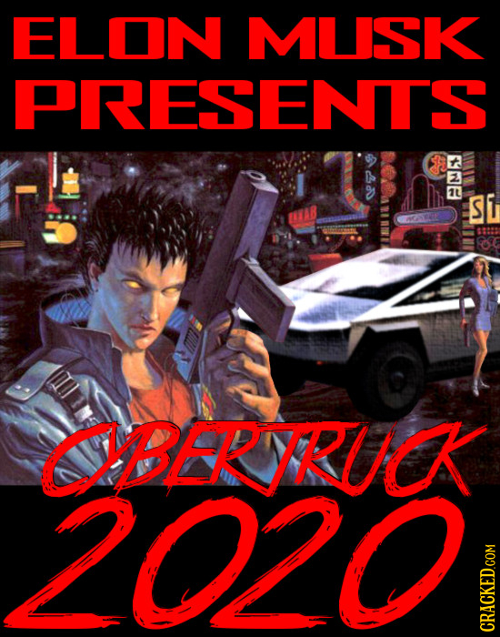 ELON MUSK PRESENTS R S S CBERTRVCK 2020