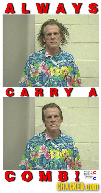 ALWAYS dosac CARRY A dochee COMB! -rvaevt C C CRACKED.C