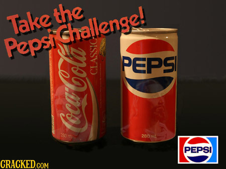 the Take Challenge! Peps PEPS CLASSIC Coca-Cola 280 mt 9 PEPSI 