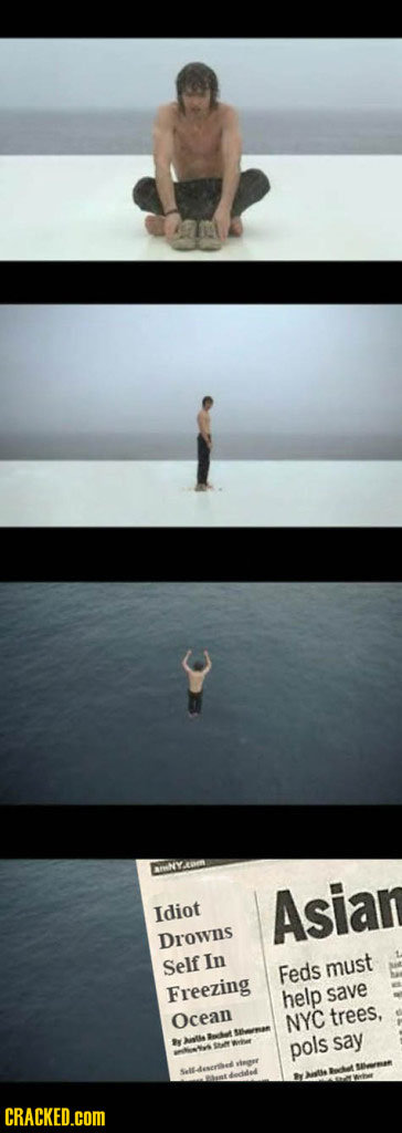 Asian Idiot Drowns Self In Feds must Freezing help save Ocean NYC trees, y pols say CRACKED.COM