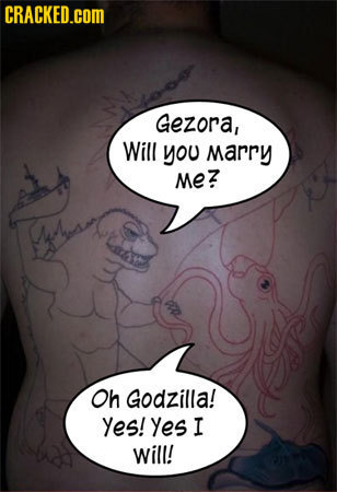 CRACKED.COM GezoRA, Will you Marry Mez eat Oh Godzilla! yes! yes I will!