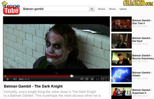 CRACKED.OOM trone Tube Batman gambit Brose Moves Upload Batman Gambit . Star Trek Batman Gambit Die Hard Batman Gambit - Bourne Supremacy HO Batman Ga