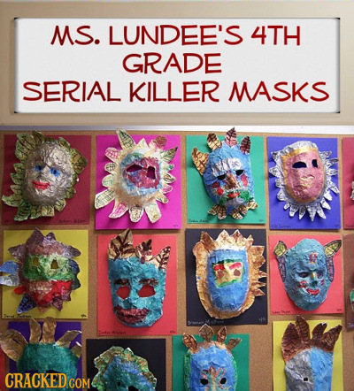 MS. LUNDEE'S 4TH GRADE SERIAL KILLER MASKS CRACKED COM