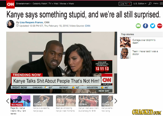 15 'Real' Headlines The Media's Too Afraid To Write (2/26)