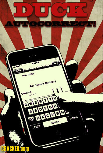 DUCR AUTOCORRECTI Tueee loD Binhday Jenny's Ao: Groal alwlenltvu ASDFGHI ZXCVBN coturn saca 712a CRACKED.COM