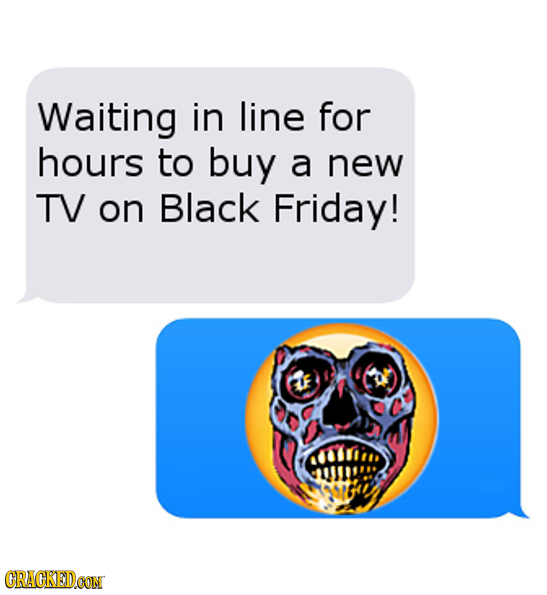 Waiting in line for hours to buy a new TV on Black Friday! CRACKEDCON