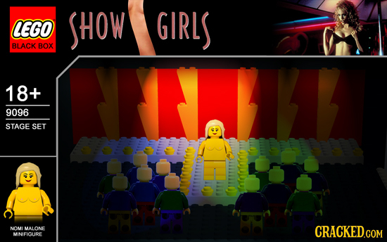 LEGO SHOW GIRLS BLACK BOX 18+ 9096 STAGE SET NOMI MALONE CRACKEDGOM MINLEICURE 